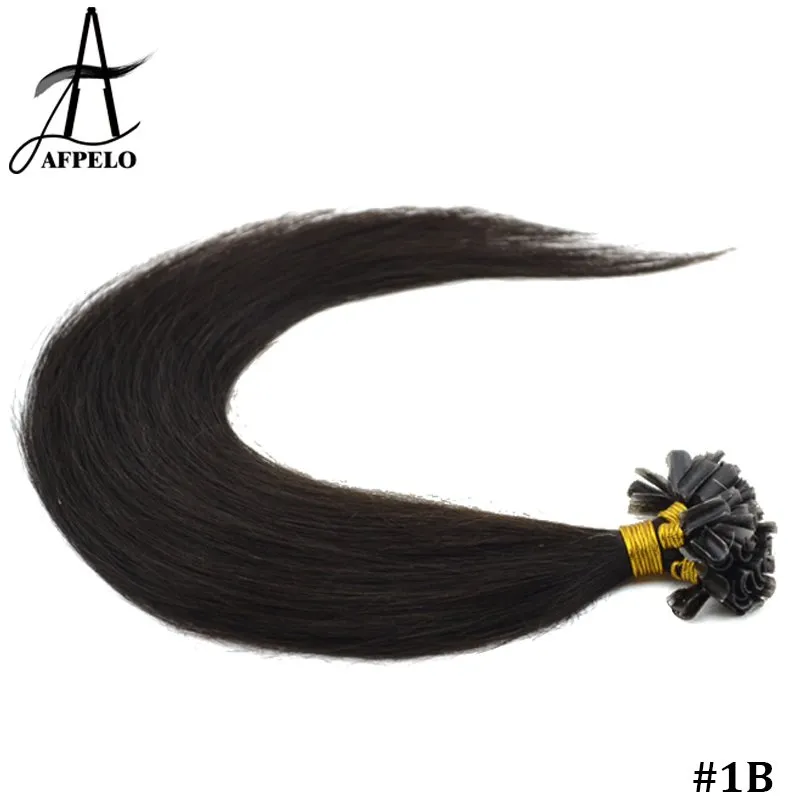 Estensioni dei capelli umani alla cheratina con punta a U