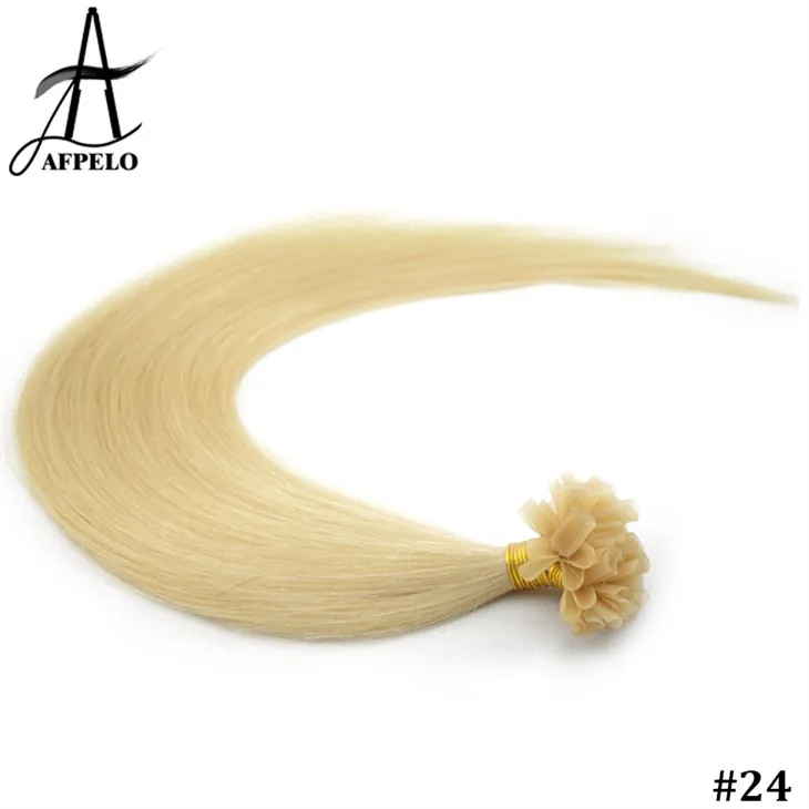 Estensioni dei capelli con punta a U Ombre