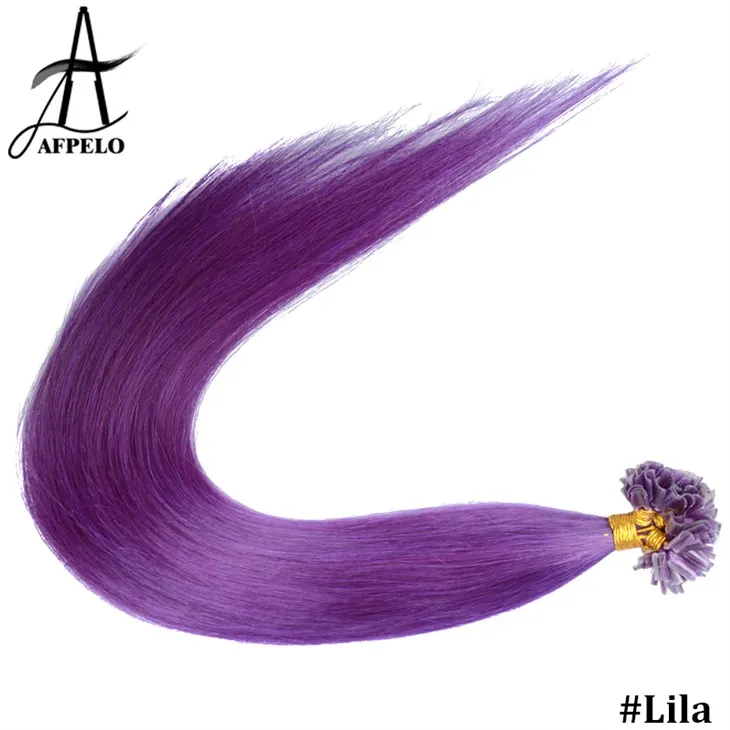 Estensioni dei capelli con punta dell'unghia dritta