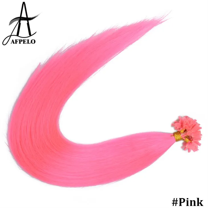 Estensioni per capelli colorati con punta a U